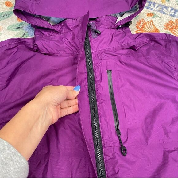 EMS hooded raincoat windbreaker size Large purple vented armpit system3 jacket - Picture 4 of 9